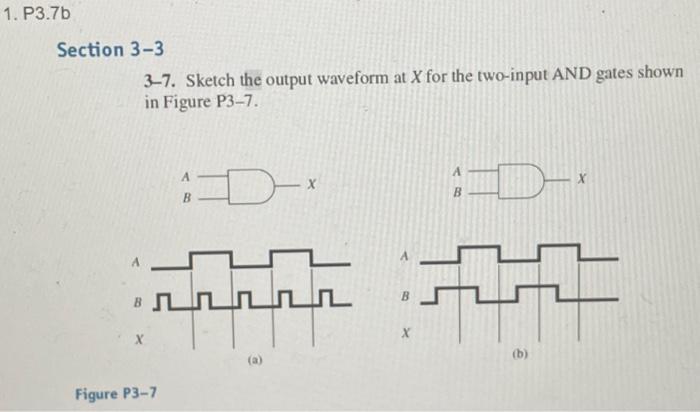 Solved 1. P3.7b Section 3-3 3-7. Sketch The Output Waveform | Chegg.com