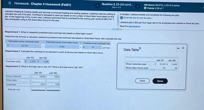 Solved = Homework: Chapter 3 Homework (Fall24) Question 3, | Chegg.com