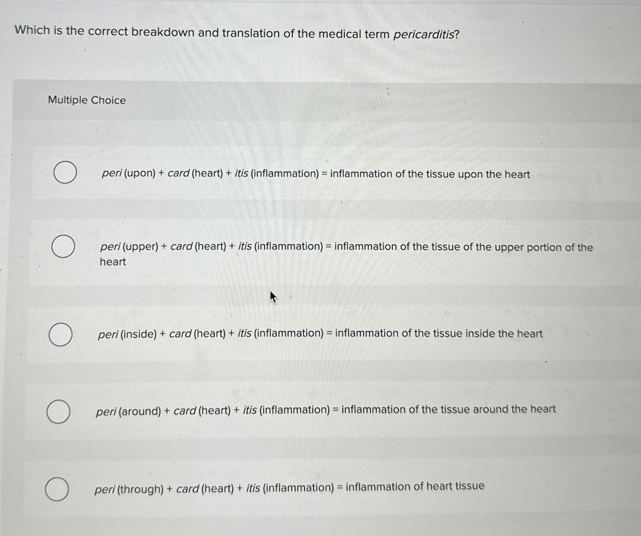 Solved Which is the correct breakdown and translation of the | Chegg.com
