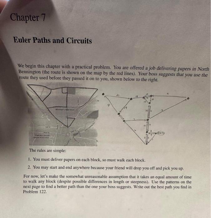 Solved Euler Paths and Circuits We begin this chapter with a | Chegg.com