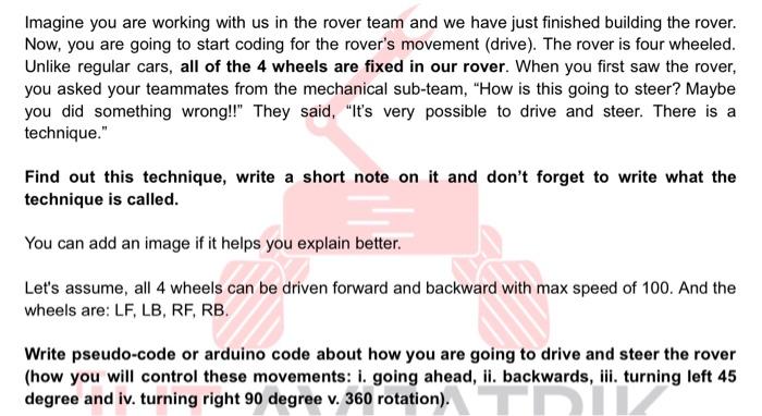 Write pseudo-code or arduino code please. please | Chegg.com