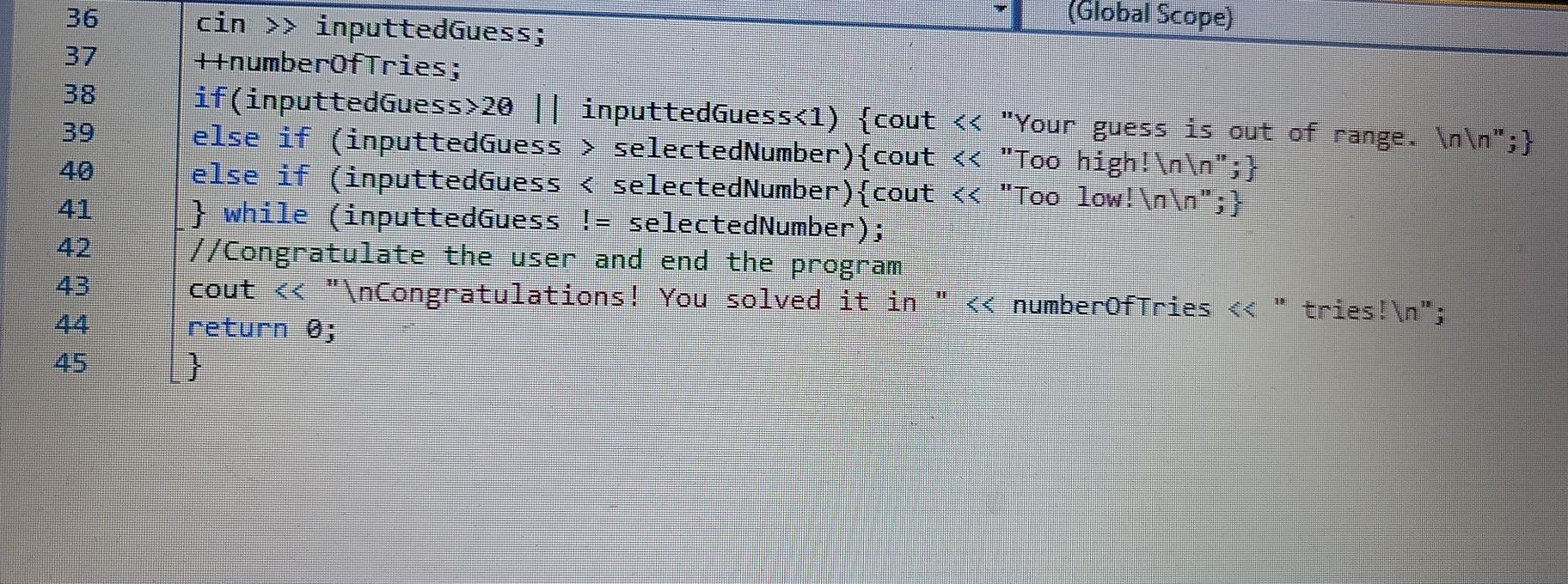 Solved Assignment View the code in the Guessing Game.cpp | Chegg.com