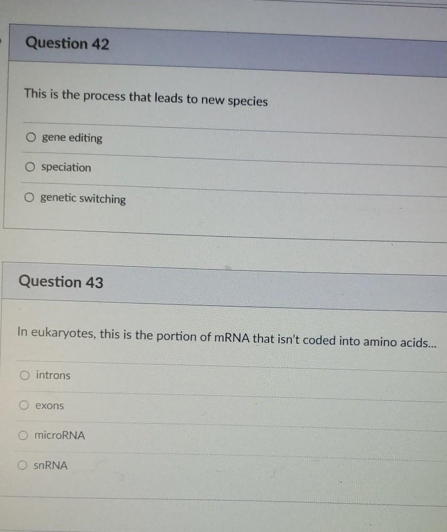 Solved Question 46 A mutation that leads to a stop codon is | Chegg.com