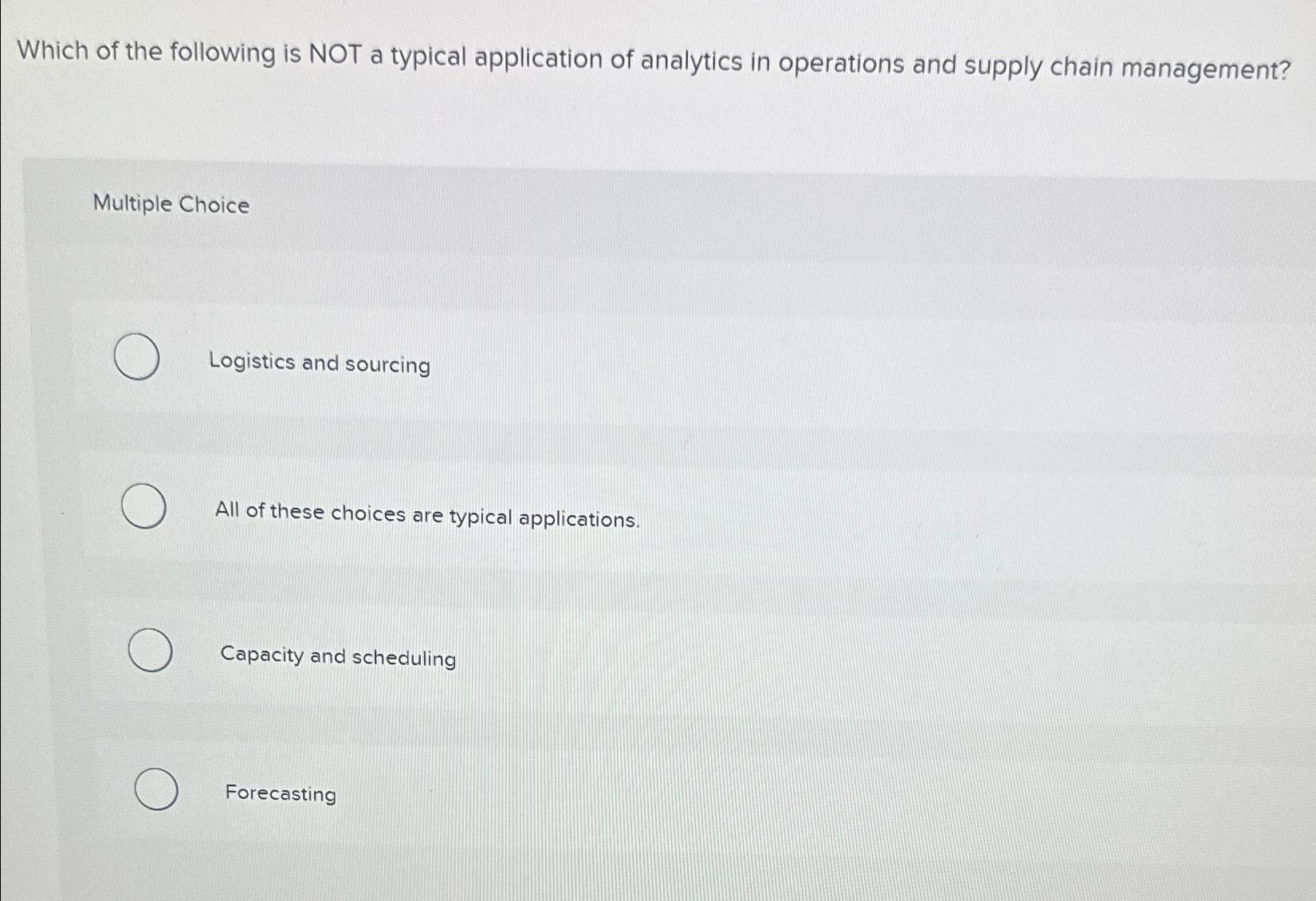 Solved Which of the following is NOT a typical application