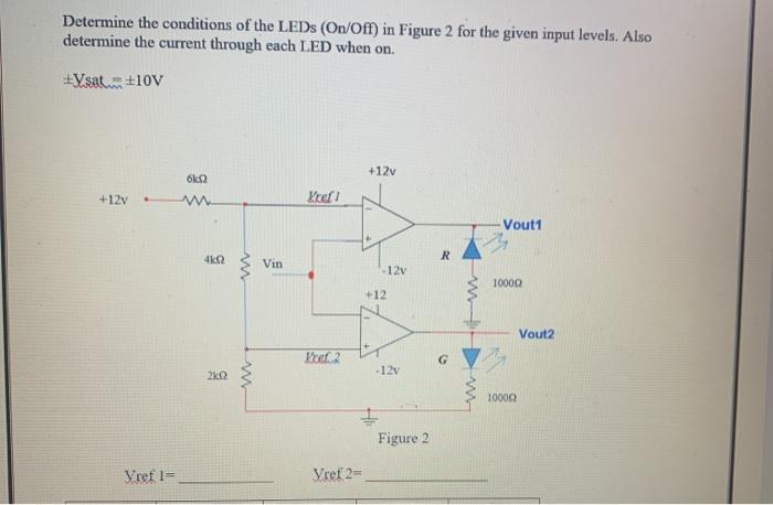 Solved Determine the conditions of the LEDs (On/Off) in | Chegg.com