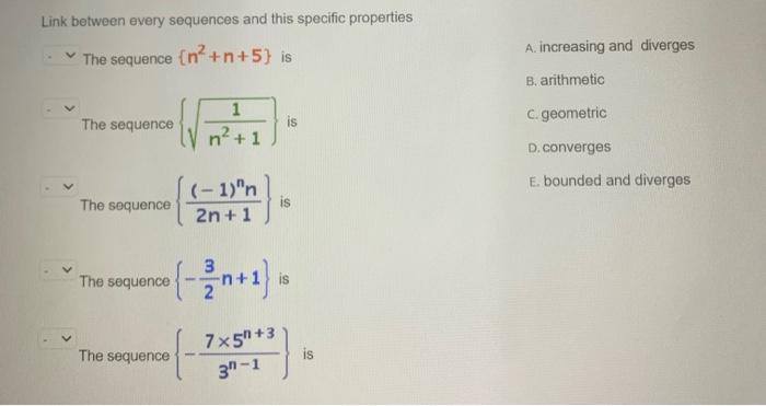 Solved Link between every sequences and this specific | Chegg.com