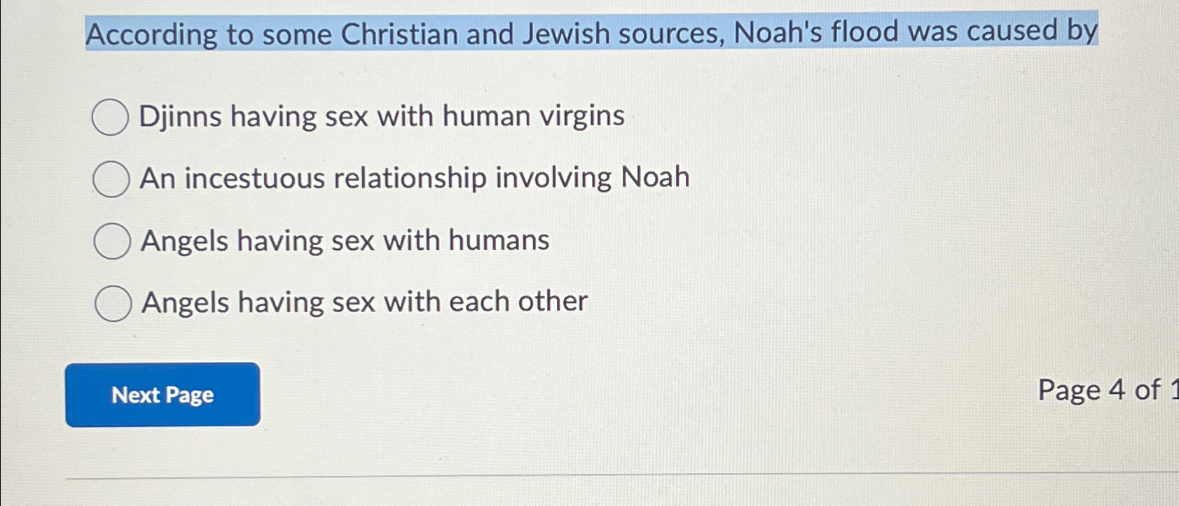 Solved According to some Christian and Jewish sources, | Chegg.com