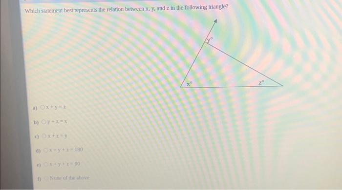 Solved Which statement best represents the relation between