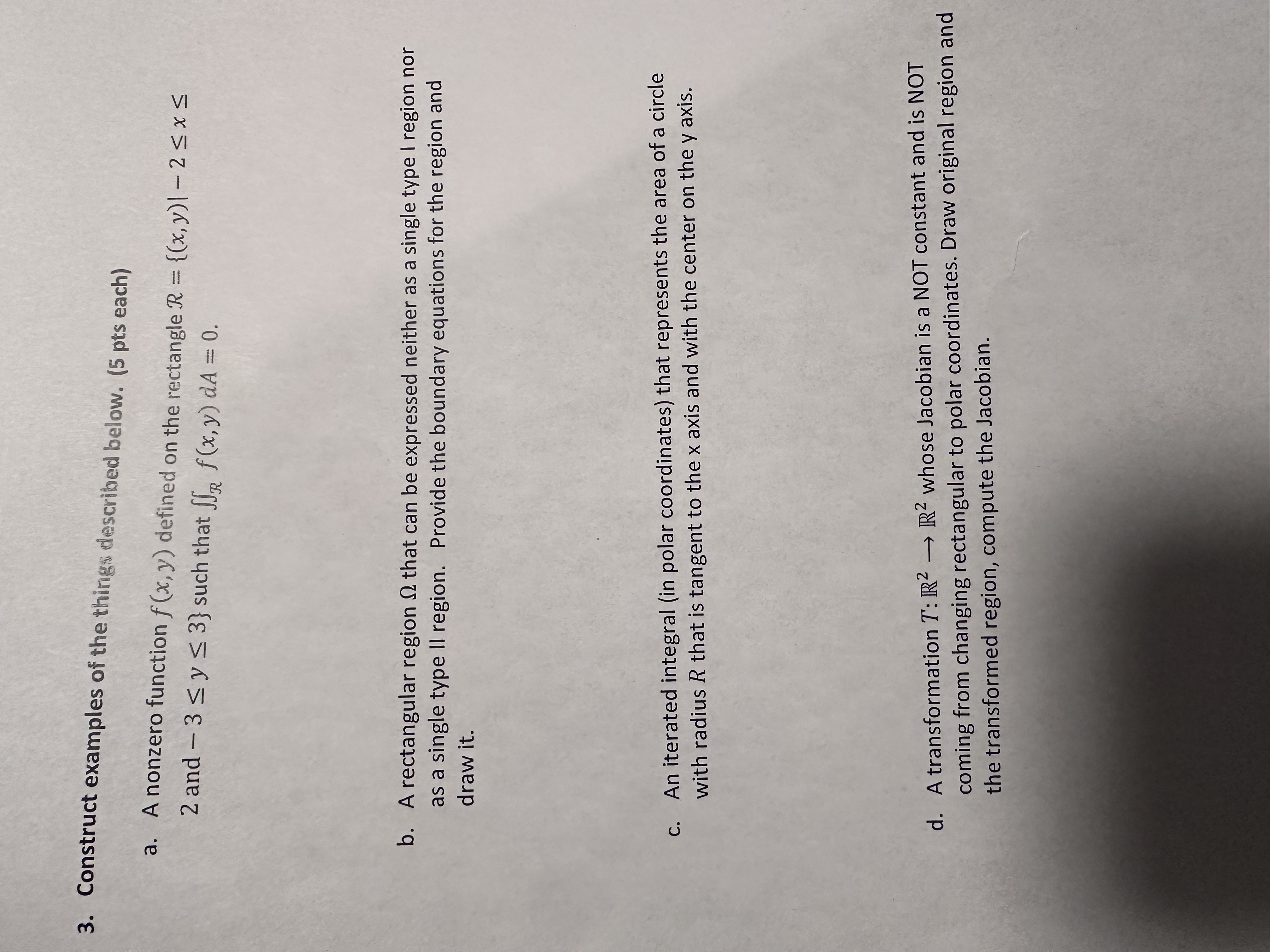 Solved Construct examples of the things described below. (5 | Chegg.com