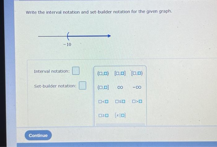write the interval (- 3 0 in set builder form