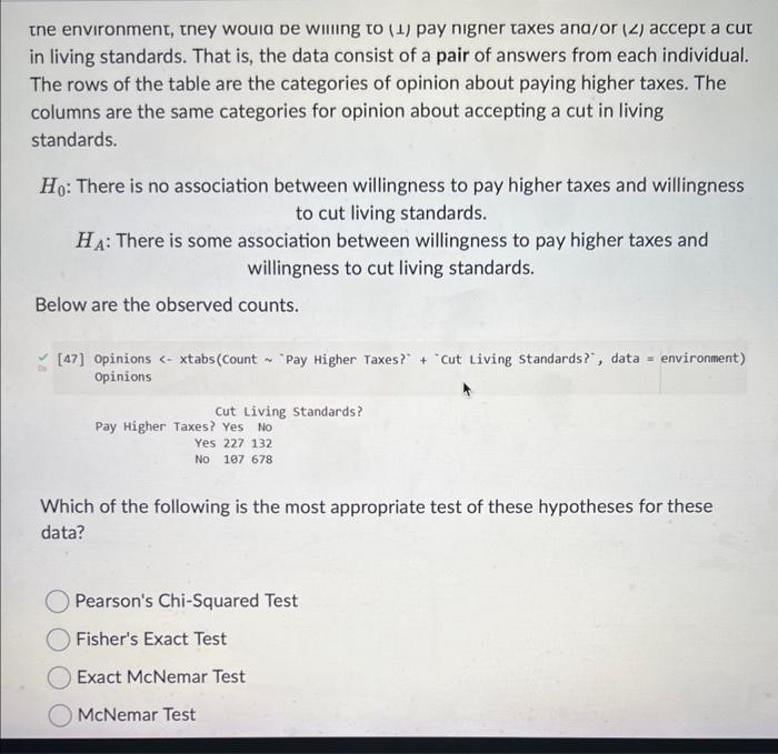 Solved As part of the 2000 General Social Survey each Chegg