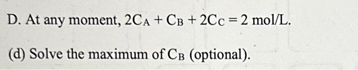 Solved 9. The following chemical reactions take place in a | Chegg.com