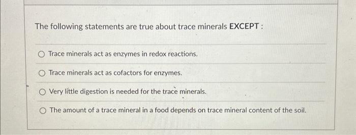 Solved The following statements are true about trace | Chegg.com