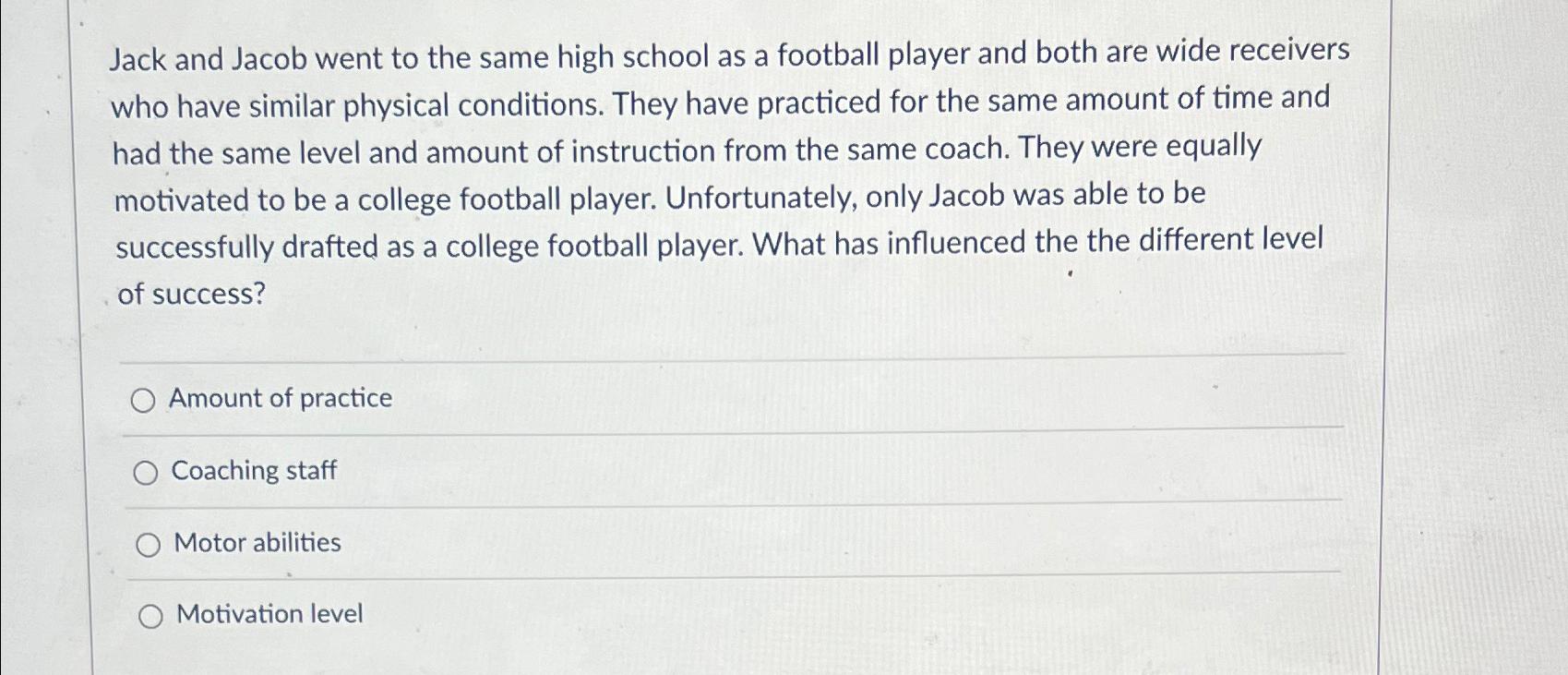 Solved Jack and Jacob went to the same high school as a | Chegg.com