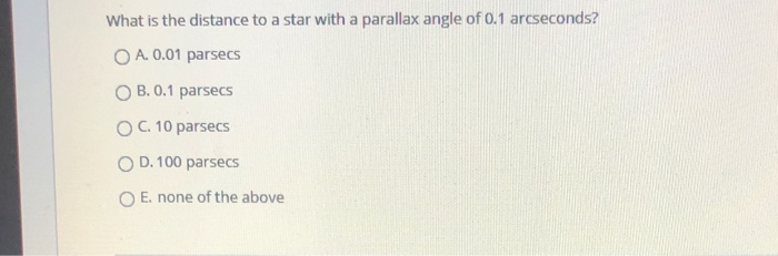 parallax angle arcseconds to light years