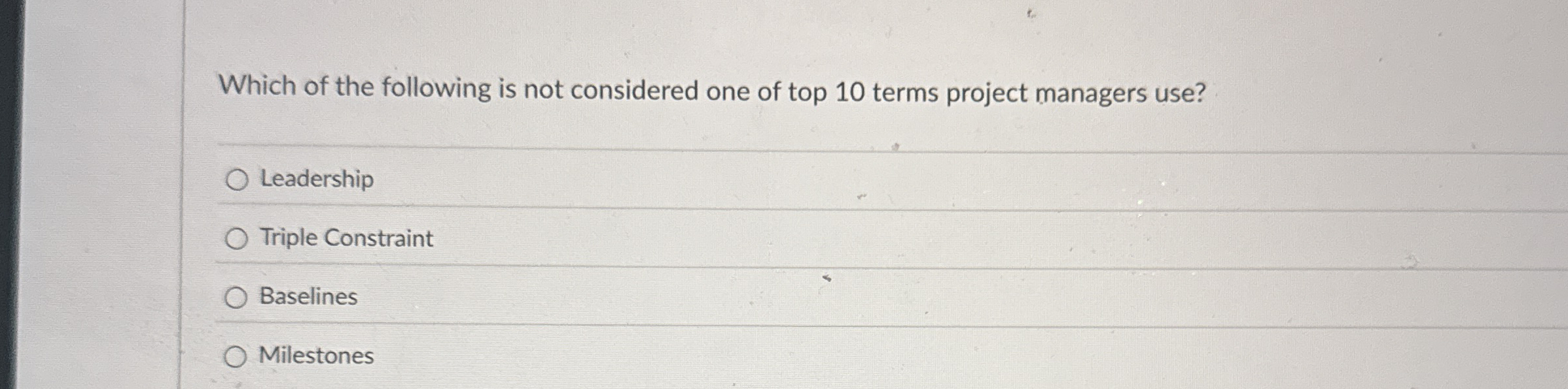 Solved Which of the following is not considered one of top | Chegg.com
