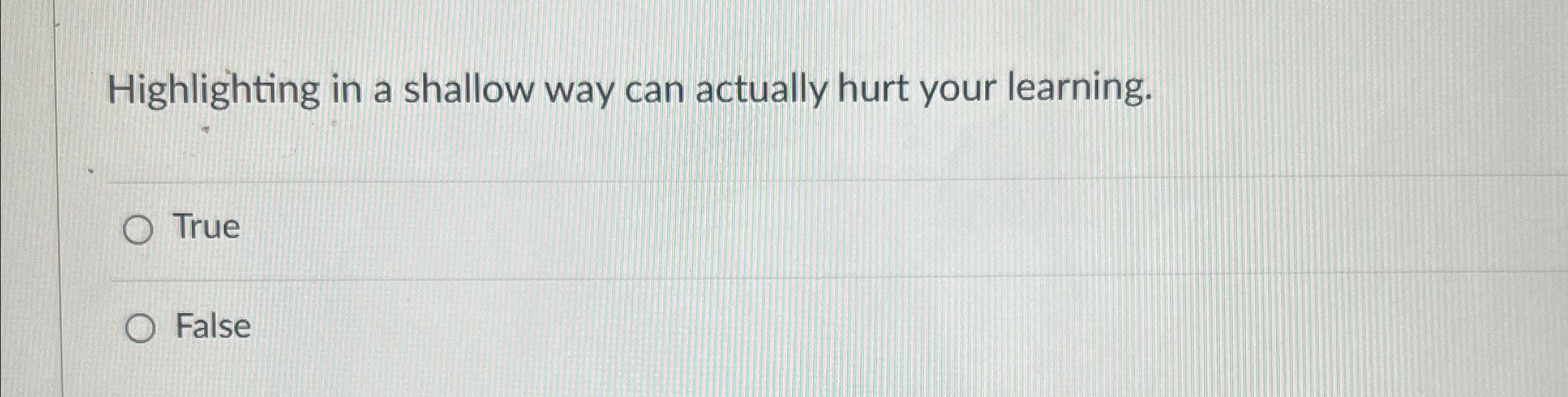 Solved Highlighting in a shallow way can actually hurt your