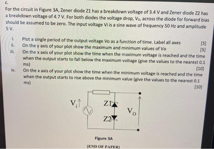 Solved 3. a. For the circuit shown in Figure 3A: i. | Chegg.com