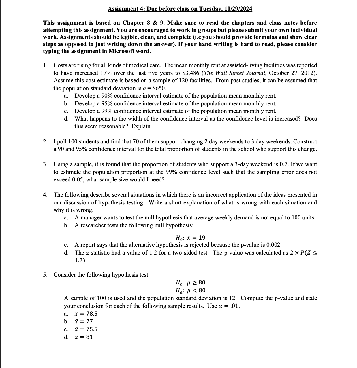 Solved This assignment is based on Chapter 8 \& 9. ﻿Make | Chegg.com