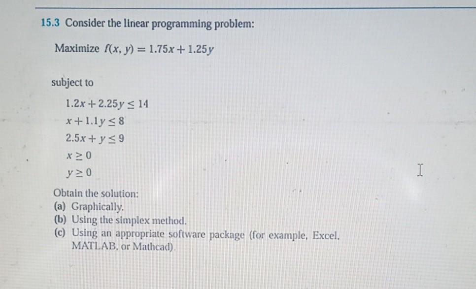 Solved 15.3 Consider The Linear Programming Problem: | Chegg.com