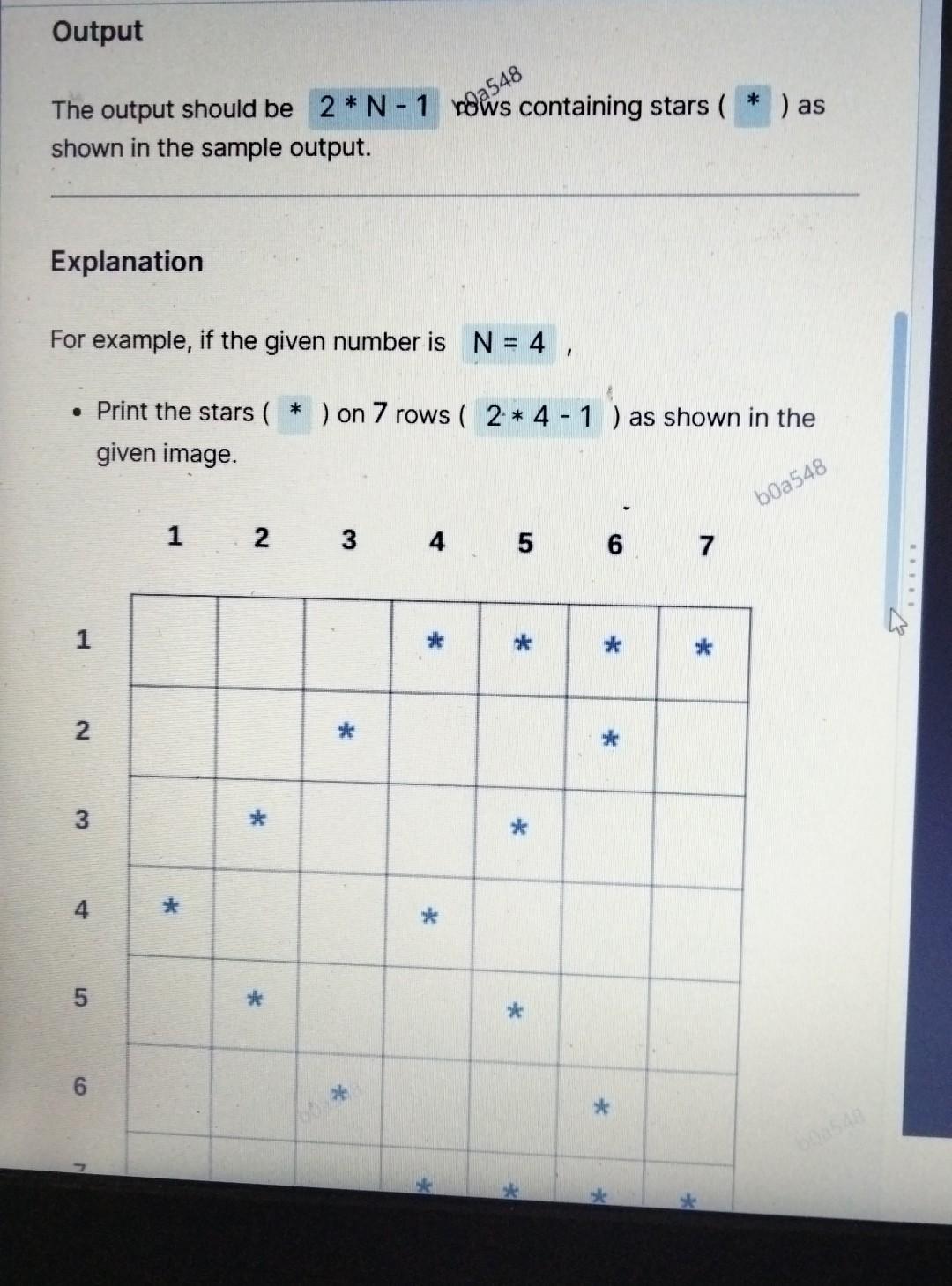 Solved Given a number write a program to print the given | Chegg.com