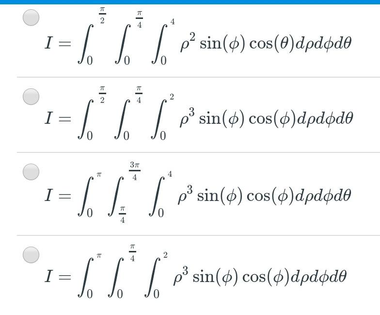 Convert The Integral 1 1 X2 1 4 X2 Y Z Dzdydir V Chegg Com