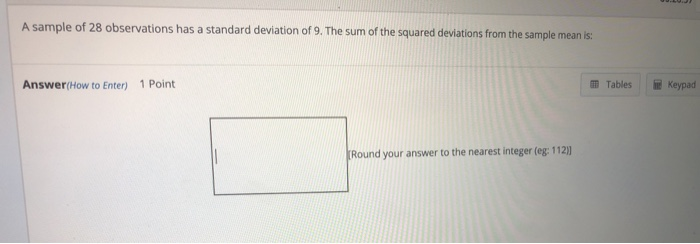 Solved A sample of 28 observations has a standard deviation | Chegg.com