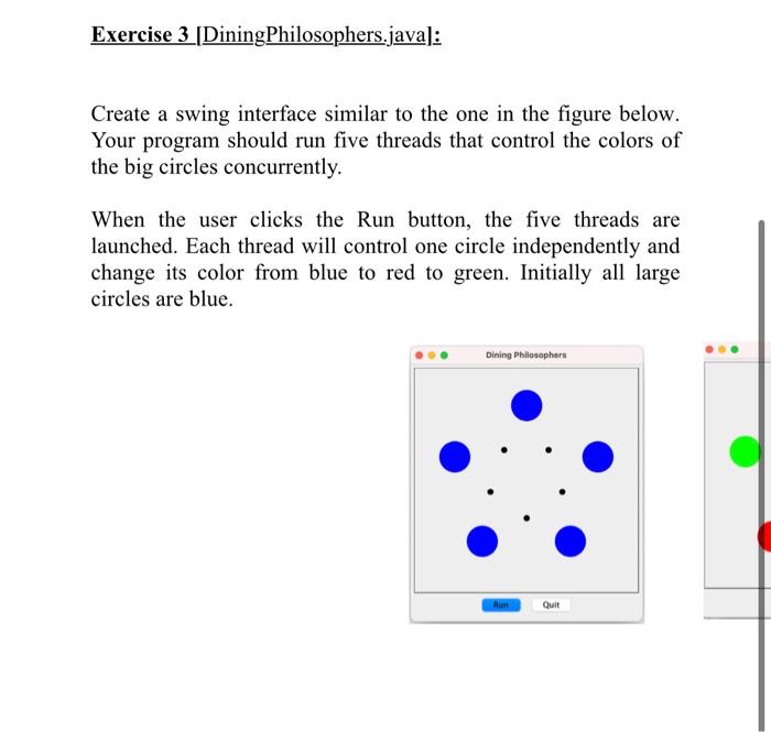 Solved Exercise 1 [HelloThreads.java): Write a program Hello | Chegg.com