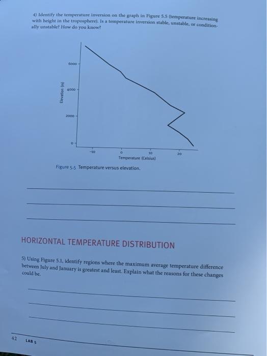Solved VERTICAL TEMPERATURE DISTRIBUTIONS 3) Using the three | Chegg.com