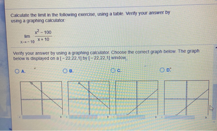 Solved Calculate The Limit In The Following Exercise, Using | Chegg.com