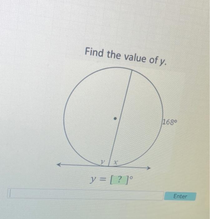 Find the value of \[ y=[?]^{\circ} \]