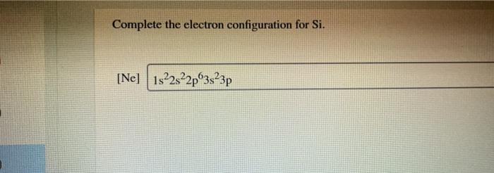 si electron configuration