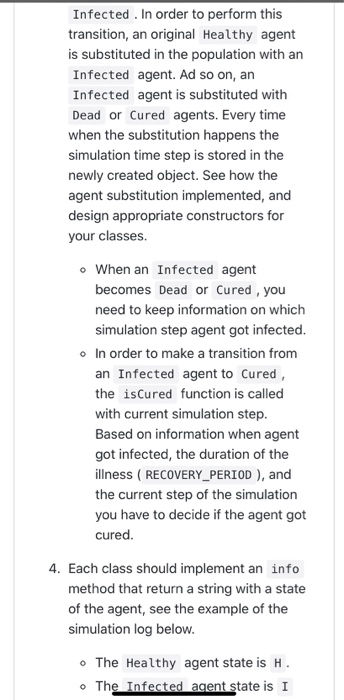 Task Create a simple simulation of the COVID-19 | Chegg.com