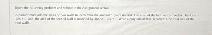 Solved Solve the following problem and submit in the | Chegg.com