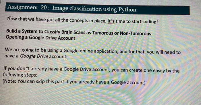 Assignment 20 : Image classification using Python Now | Chegg.com