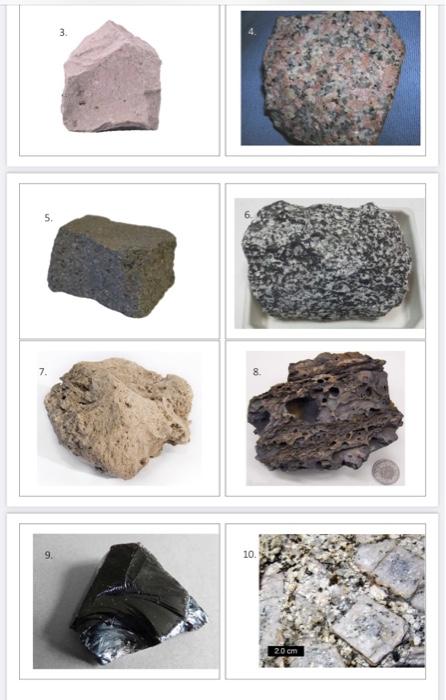 Solved Question 3 Examine the igneous rock images List Chegg com