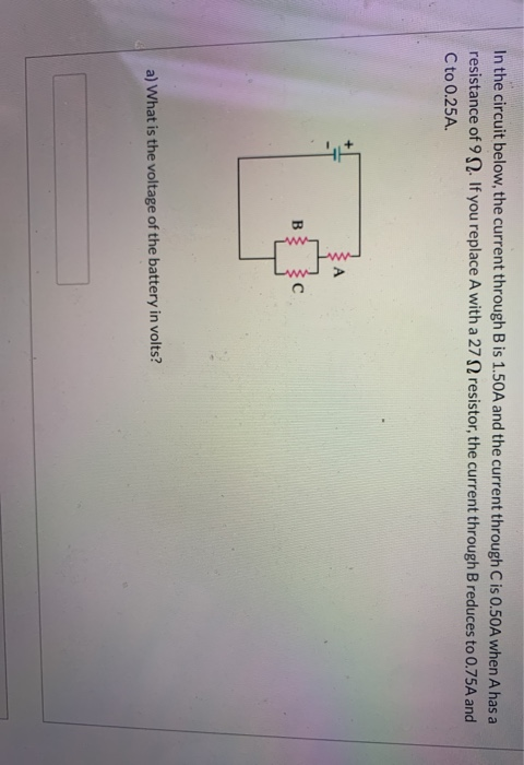 Solved In The Circuit Below, The Current Through B Is 1.50A | Chegg.com