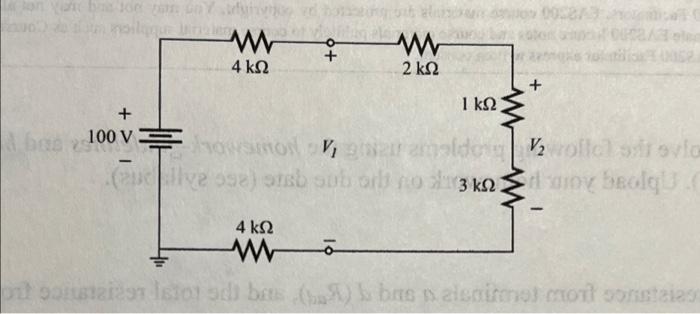 Solved Using The Voltage Divider Rule, Find The Indicated | Chegg.com