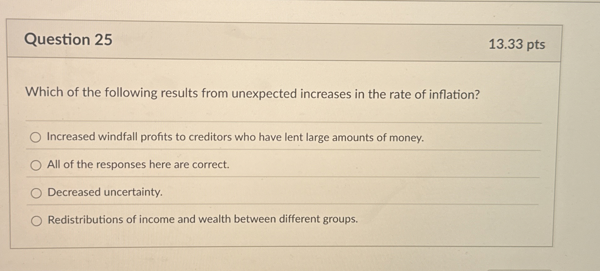Solved Question 25Which of the following results from