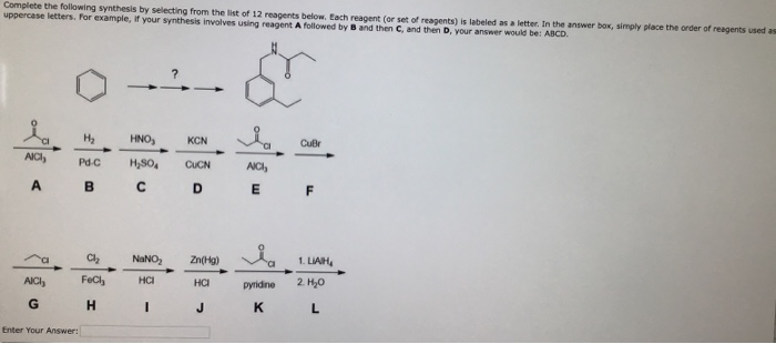 Solved Complete The Following Synthesis By Selecting From | Chegg.com