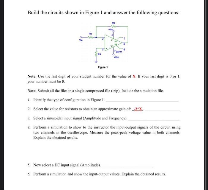 Solved Build the circuits shown in Figure 1 and answer the | Chegg.com