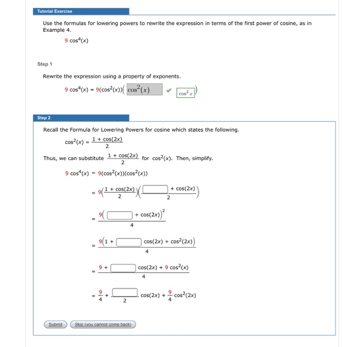 Solved Tutorial Exercise Use the formulas for lowering | Chegg.com