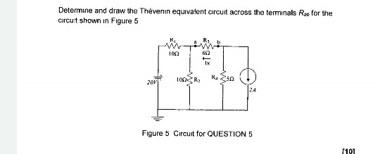 Solved Determine and draw the Thévenin equivalent circuit | Chegg.com