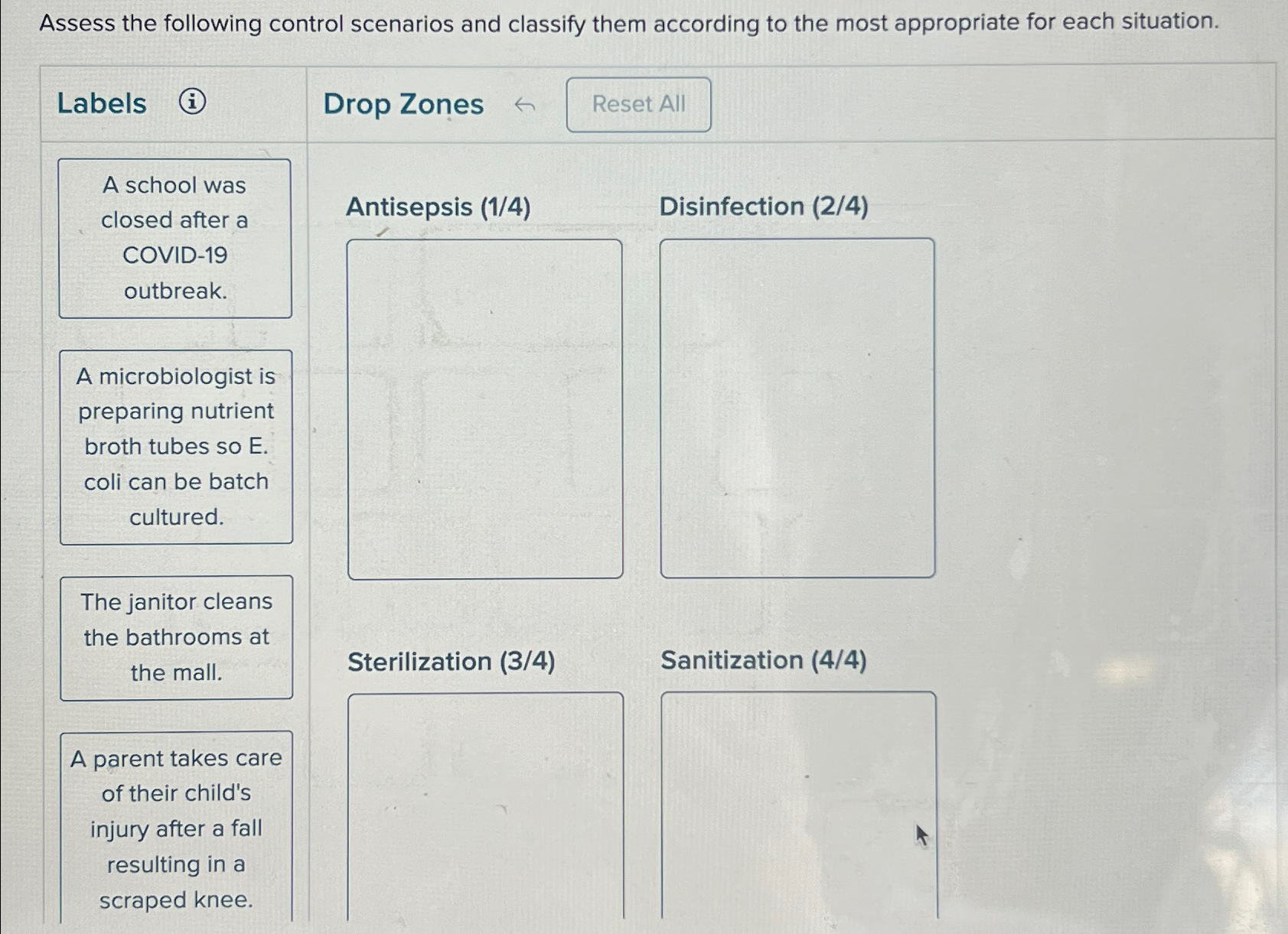 Solved Assess the following control scenarios and classify | Chegg.com