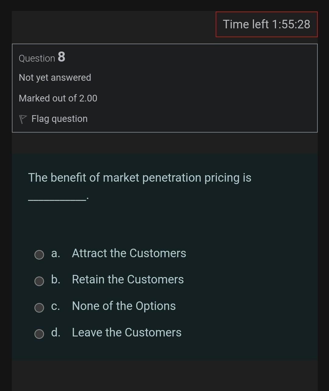 Solved Question 2 Not yet answered Marked out of 2.00 P Flag | Chegg.com