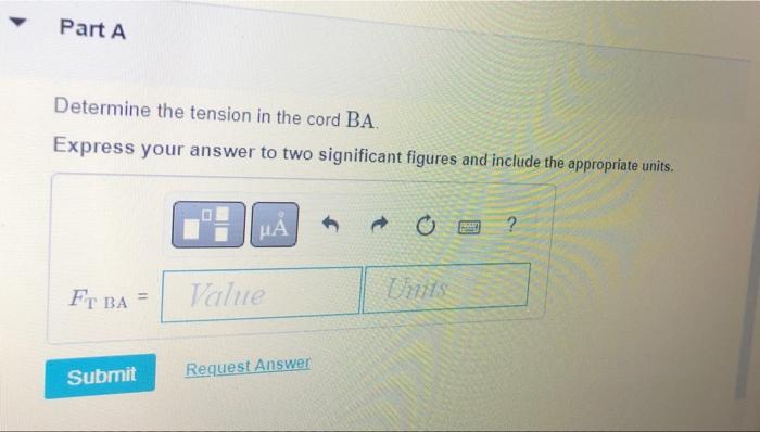 Solved Find the tension in the two cords shown in (Figure | Chegg.com
