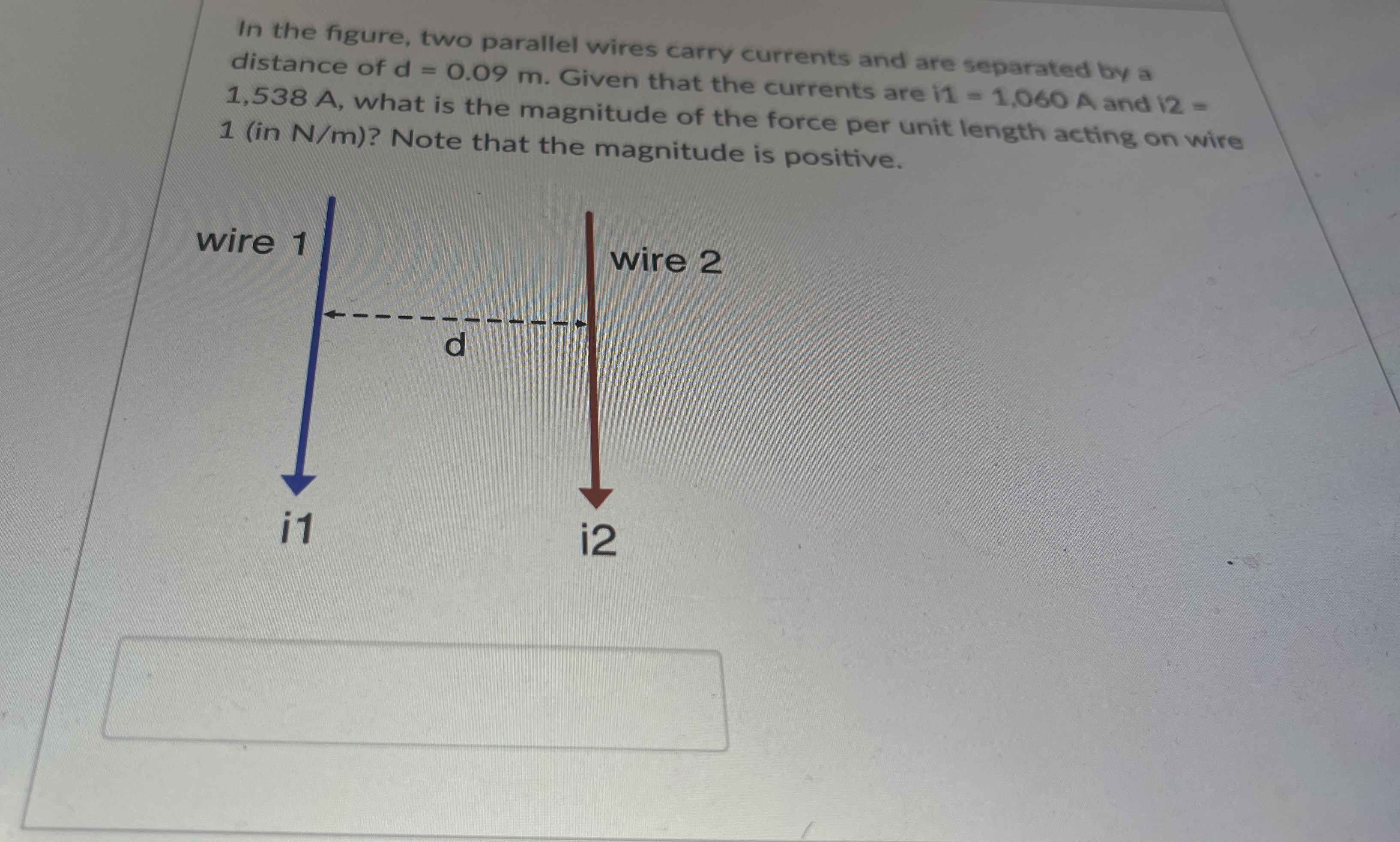 Solved In the figure, two parallel wires carry currents and | Chegg.com