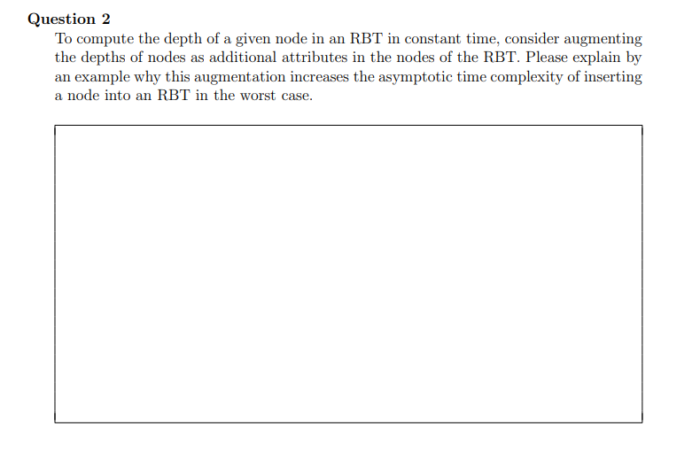 Solved Question 2To compute the depth of a given node in an | Chegg.com