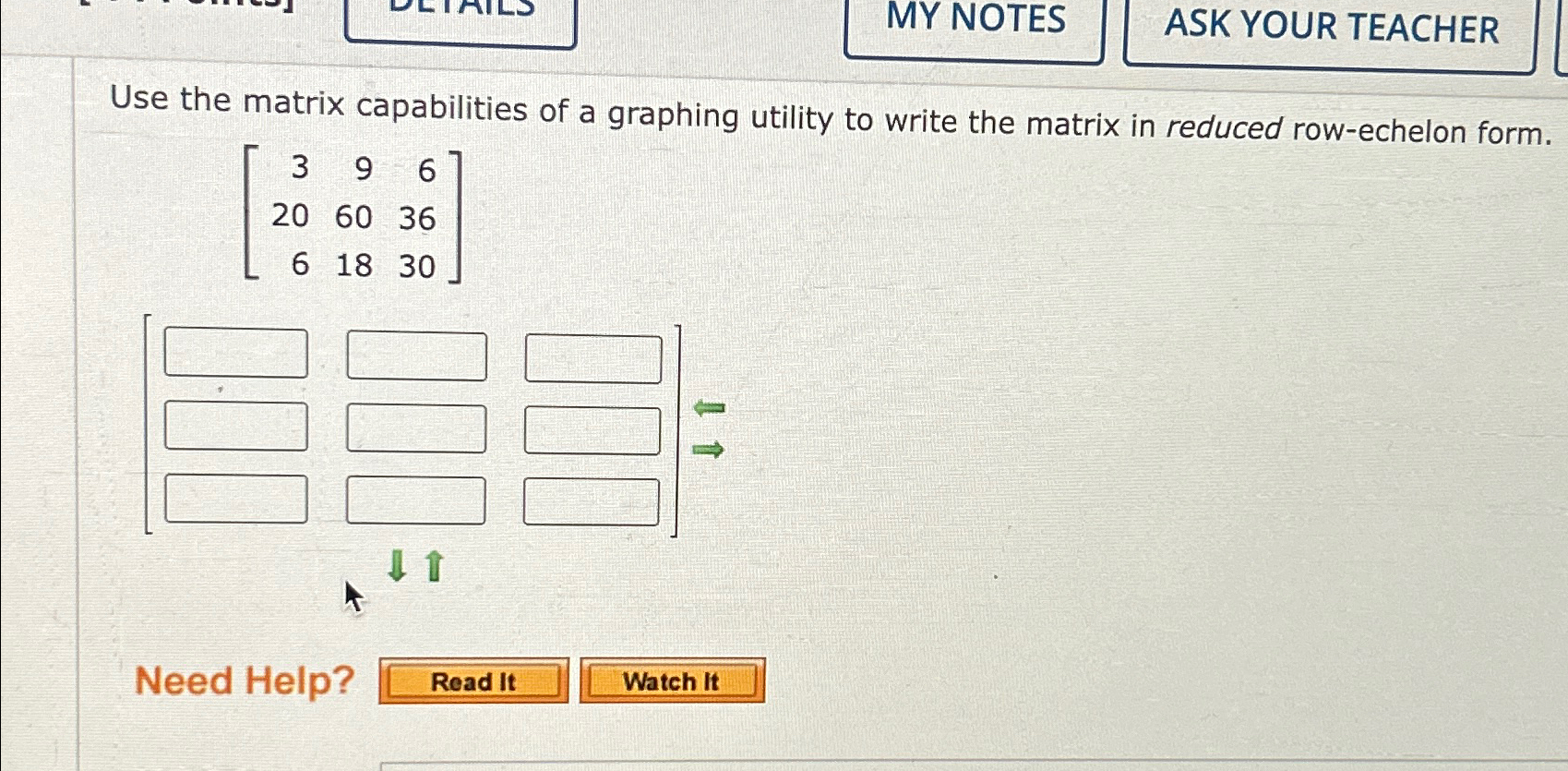 Solved ASK YOUR TEACHERUse the matrix capabilities of a | Chegg.com