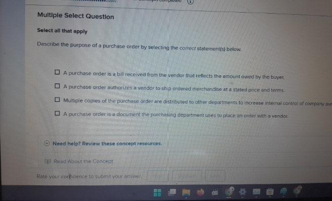 Solved Multiple Select QuestlonSelect all that applyDescribe | Chegg.com
